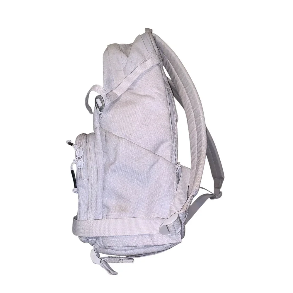 Brevite The Jumper Camera Backpack Unisex Light Gray Laptop Pockets Techwear
